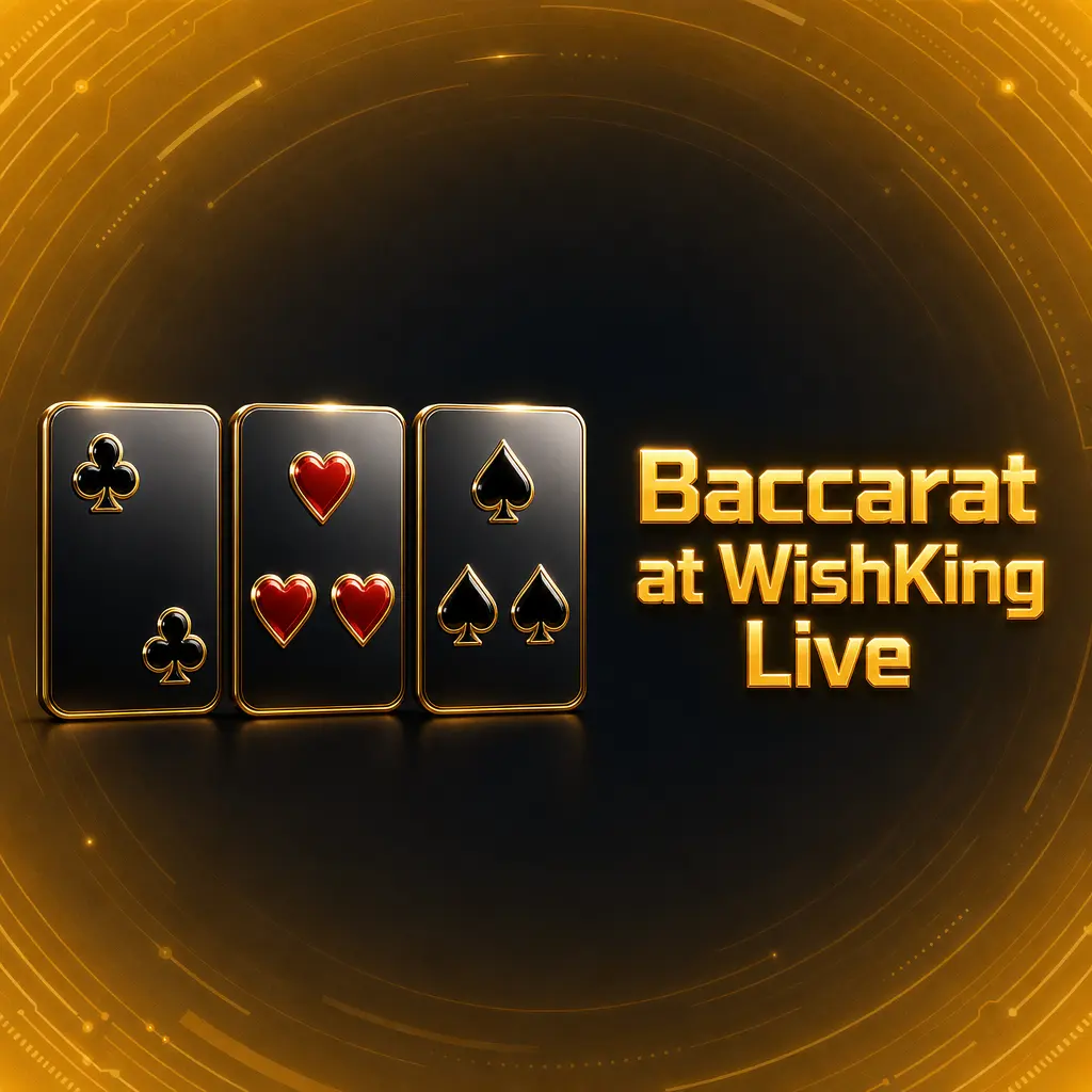 Baccarat at WishKing Live: play Speed, Squeeze, No Commission, Lightning, VIP, and Golden Wealth Baccarat variants online.
