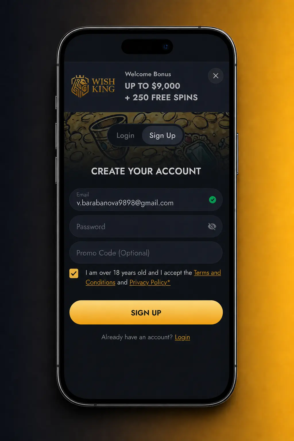 Step-by-step guide showing how to claim a WishKing no deposit bonus, from signup to reward in five easy steps.