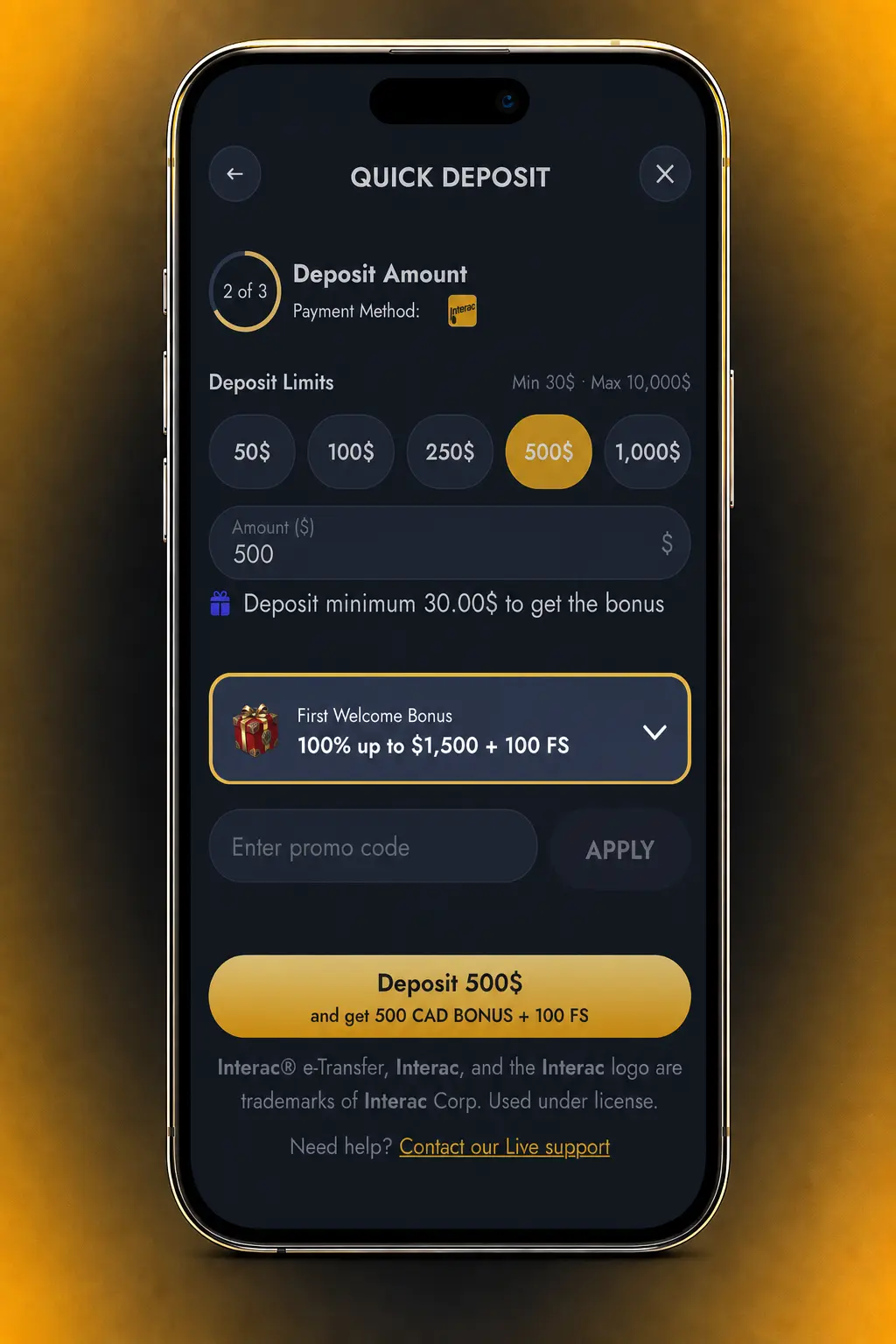 Step-by-step guide to signing up and joining a live dealer table at WishKing Casino